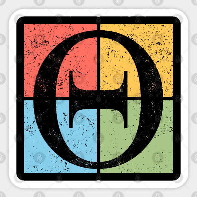 Theta Pop Art Design - Greek Letter Symbol Art Sticker by TuncGK